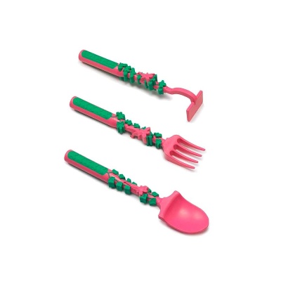 Набор из трех столовых приборов Волшебный сад Constructive Eating 82000 1